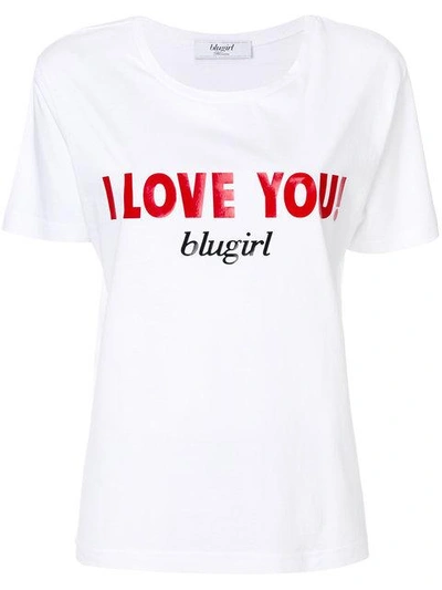 Blugirl I Love You T In White