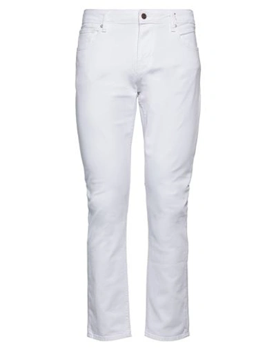 Guess Man Denim Pants White Size 36w-30l Cotton, Elastane