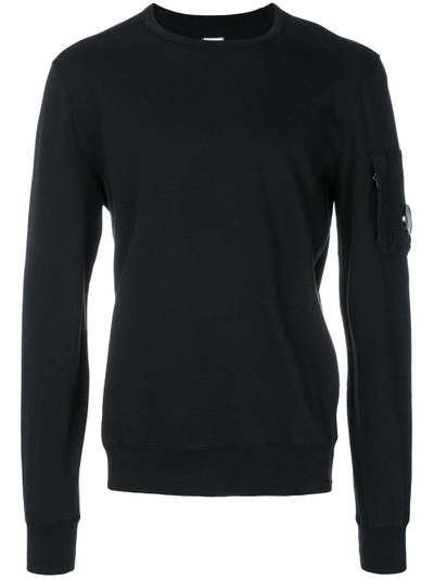 C.p. Company Arm Lens Sweatshirt In Black