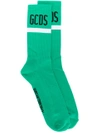 Gcds Logo Embroidered Socks