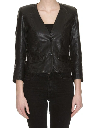 Bully Leather Jacket In Black