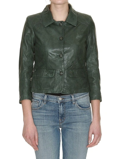 Bully Leather Jacket In Green