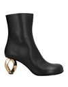 Jw Anderson Woman Ankle Boots Black Size 5 Calfskin