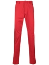 Dsquared2 Slim-fit Trousers In Red