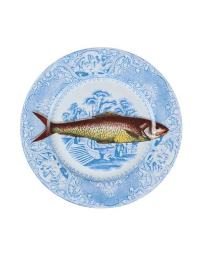 Fornasetti Piscibus N°6 Decorative Plate Azure Size - Porcelain In Blue
