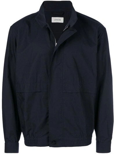 Lemaire Short Zipped Parka In Blue