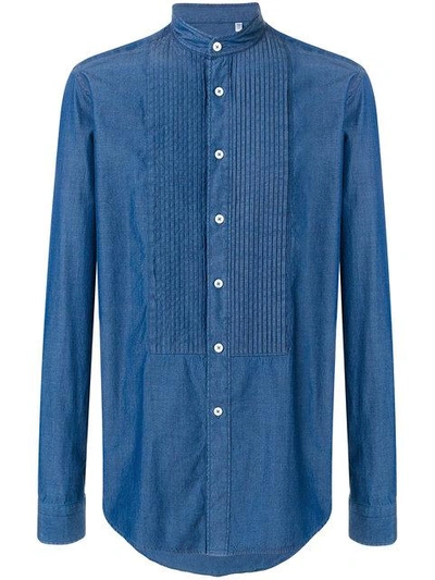Dell'oglio Stitched Bib Shirt In Blue