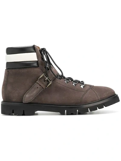 Bally X Swiss Mountain Boots In Grey