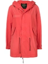 Mr & Mrs Italy Mid-length Parka In Red