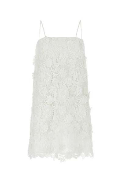 Zimmermann Raie Lace Flower Mini Dress In White