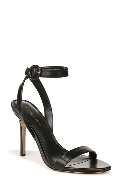 Veronica Beard Darcelle Leather Ankle-strap Sandals In Black