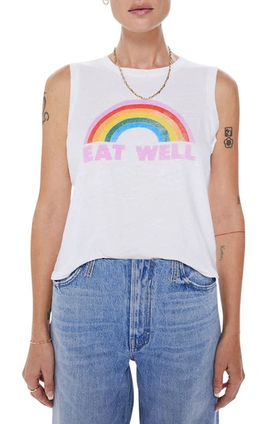 Mother The Strong And Silent Type Tank Top In Eat Eat Well