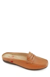 Marc Joseph New York Union Penny Loafer Mule In Tan Grainy