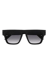 Alexander Mcqueen Men's Selvedge Lines 52mm Gradient Acetate Sunglasses In Black