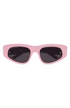 Balenciaga Cat-eye Acetate Sunglasses W/ Logo Hinges In Pink