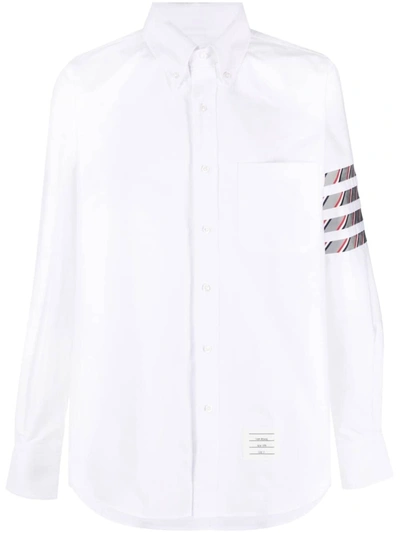 Thom Browne Straight Fit Shirt In Bianca