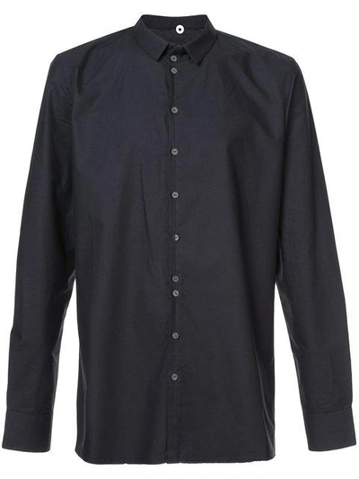 Label Under Construction Buttoned Slim-fit Shirt In Black