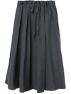 Label Under Construction Pleated Full Skirt In Grey
