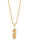 Eye Candy Los Angeles Easton Feather Pendant Necklace In Gold