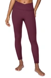 90 Degree By Reflex Carbon Interlink Crossover Ankle Leggings In Port Royale