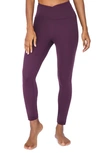 90 Degree By Reflex Carbon Interlink Crossover Ankle Leggings In Potent Purple