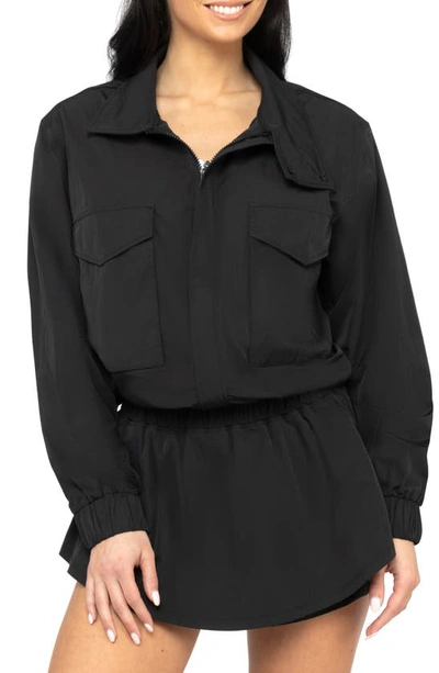 Yogalicious Radiant Commuter Crop Jacket In Black