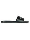 Givenchy 4g Flat Mules In Black Canvas