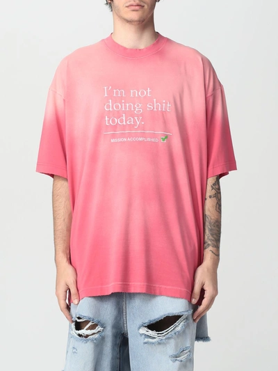 Vetements T-shirt  Men Color Pink