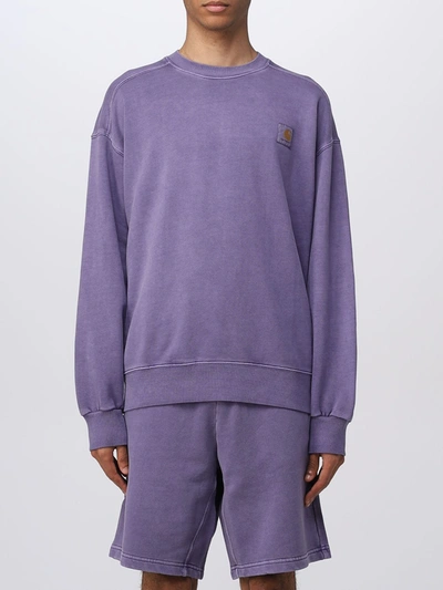 Carhartt Sweatshirt  Wip Men Color Violet In <p> Purple Sweatshirt Withlong Sleeves