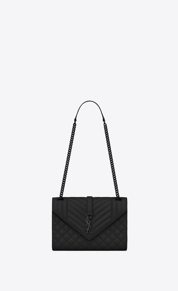 envelope medium bag in grain de poudre embossed leather