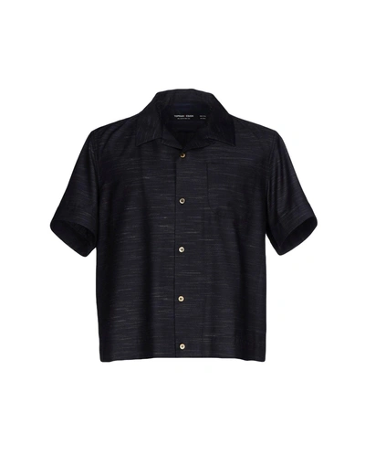 Topman Patterned Shirt In Dark Blue