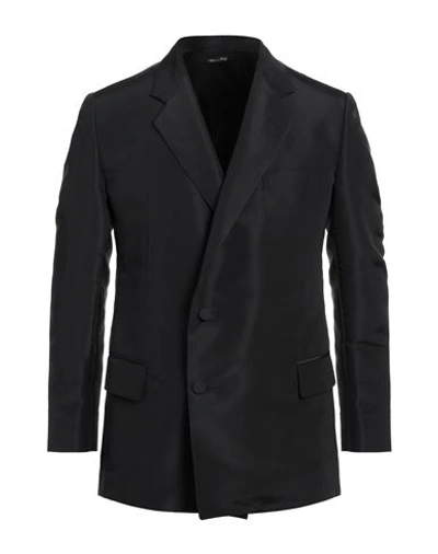 Dunhill Man Suit Jacket Black Size 44 Silk