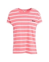 Barbour Woman T-shirt Salmon Pink Size 4 Cotton