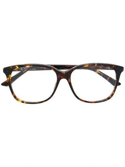 Dior Eyewear Montaigne 55 Glasses - Brown