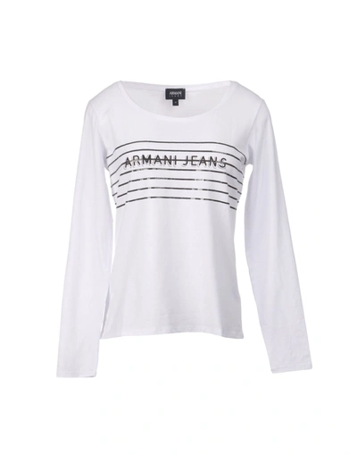 Armani Jeans T-shirts In White