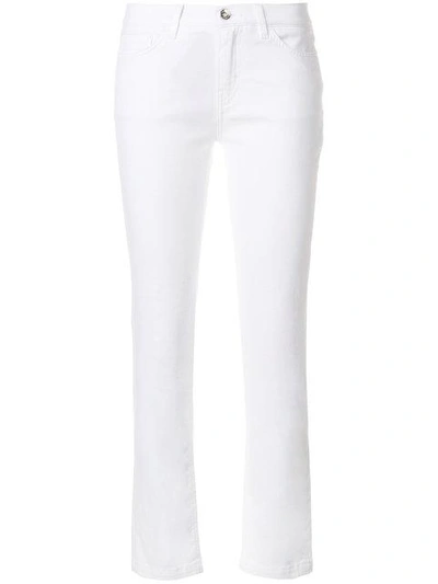 Dolce & Gabbana Ace Of Hearts Embroidered Jeans In White