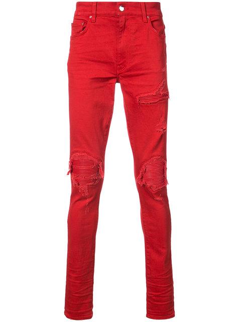 amiri jeans red