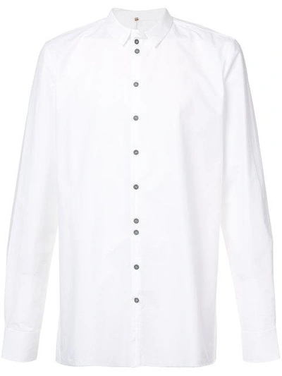 Label Under Construction Buttoned Slim In White