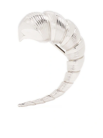 Courrèges Shell-shape Single Ear Cuff In Silver