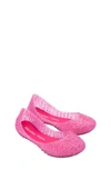 Mini Melissa Campana Round-toe Ballerinas In Pink