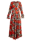 Diane Von Furstenberg Boswell Floral-print Silk Dress In Red Multi