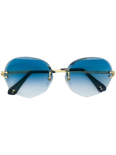 Sauren Eyewear Jasmine Sunglasses In Blue