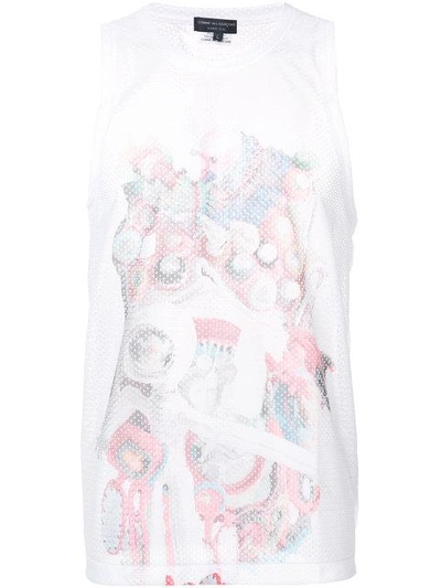 Comme Des Garçons Homme Deux Comme Des Garçons Homme Plus Printed Tank - White