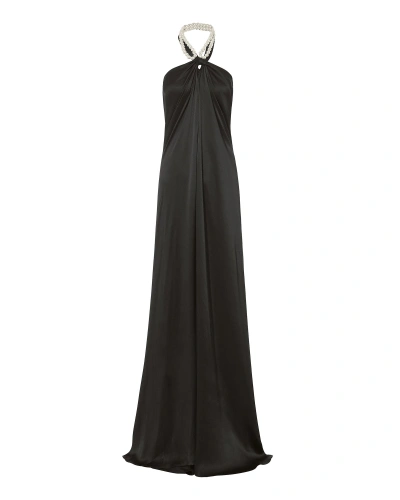 Adam Selman Pearl Halter Sarong Dress | ModeSens