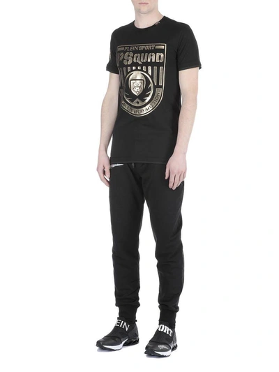 Philipp Plein Cotton T-shirt In Black - Gold