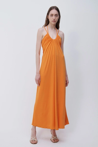 Jonathan Simkhai Hayes Maxi Dress In Tangelo