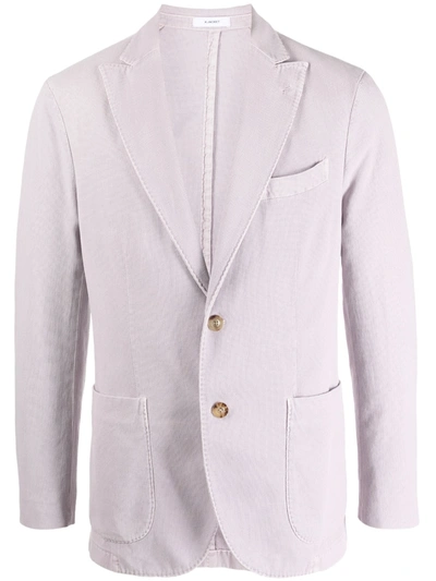 Boglioli Silk Blend Single-breasted Jacket In Color Carne Y Neutral