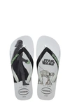 Havaianas Kids' 'star Wars™' Flip Flop In Black/ White