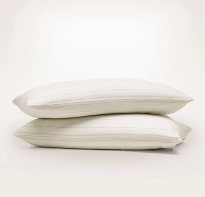 Boll & Branch Organic Linen Pillowcases In Natural Stripe