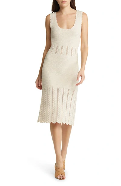 French Connection Nellis Cotton Knit Dress In White